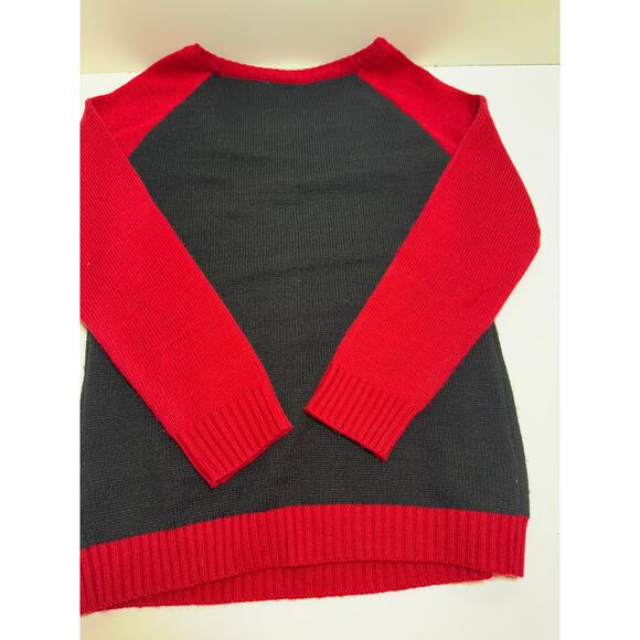 Ugly Christmas Sweater Sz L Black Red Green Ho Ho Ho I’m In Love With Derek - Picture 9 of 9